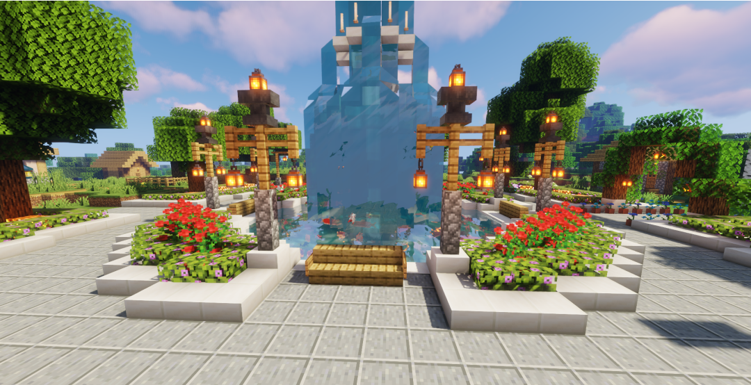 我的世界喷泉广场怎么建造